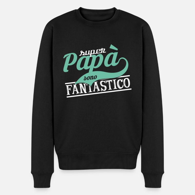 Super papa - Pull Premium bio Homme - noir