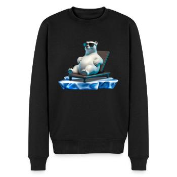 Polar Bear Sunglasses Chaise longue Ice floe - Pull Premium bio Homme - noir - Devant - Nico (187cm)