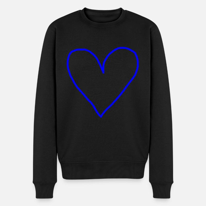 Idée cadeau bleu cœur - Pull Premium bio Homme - noir