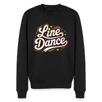 Line Dance mein Hobby - meine Passion - mein Ding - Männer Premium Bio Pullover - Schwarz - Vorne - Nico (187cm)