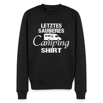 Camping - Männer Premium Bio Pullover - Schwarz - Vorne - Nico (187cm)