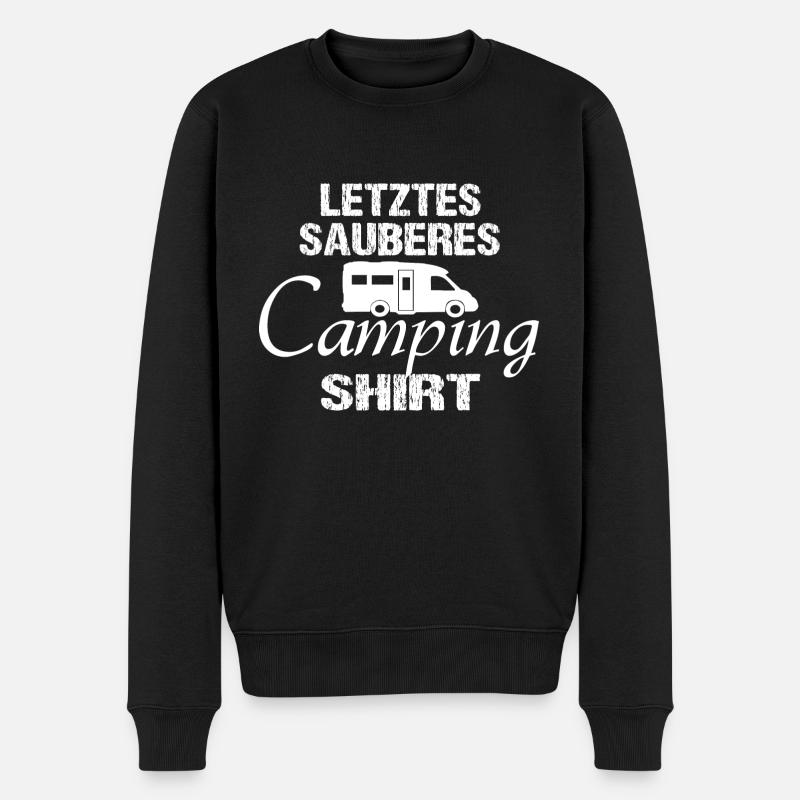 Camping - Männer Premium Bio Pullover - Schwarz
