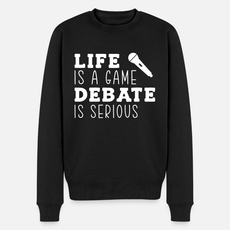Debattieren Debatte Argumentieren - Männer Premium Bio Pullover - Schwarz