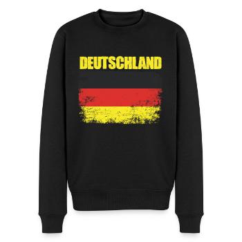 Fantastische Deutschland-Flagge für deutschen - Männer Premium Bio Pullover - Schwarz - Vorne - Nico (187cm)