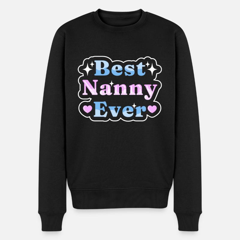 Nounou Baby-sitter Assistante maternelle - Pull Premium bio Homme - noir