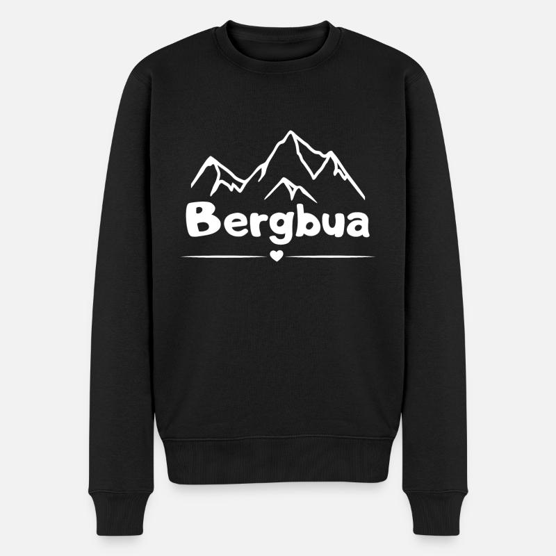 Bergbua - Männer Premium Bio Pullover - Schwarz