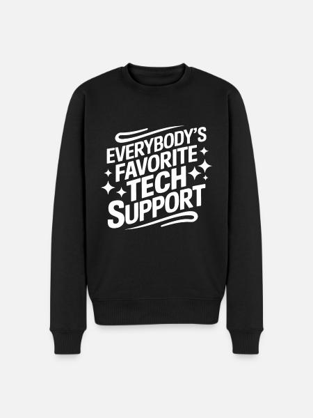 Technical Support Computer - Men's Premium Organic Jumper - black
