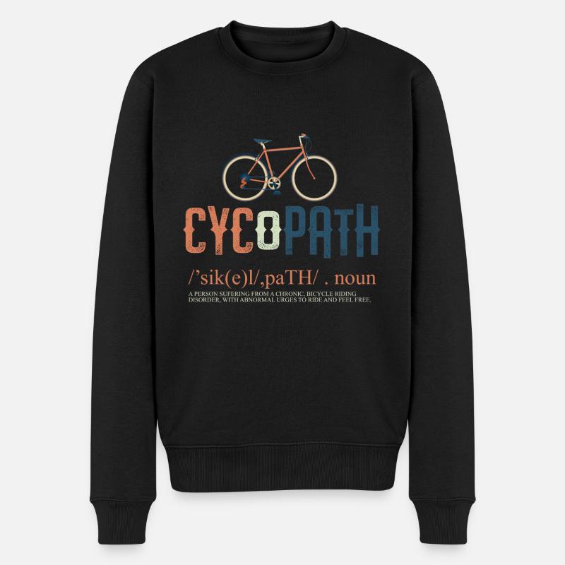 Cycopath Cyclist Cyclisme Vélo Cyclisme - Pull Premium bio Homme - noir