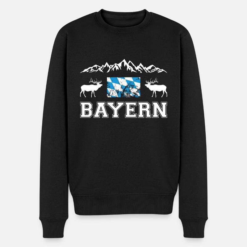 Bayern - Männer Premium Bio Pullover - Schwarz