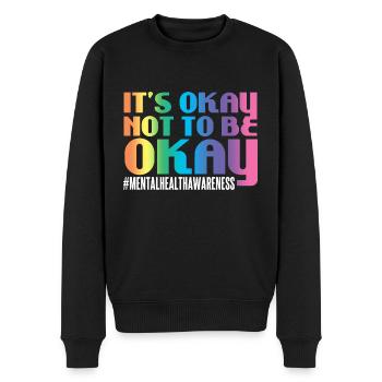 Mental Health Mentale Gesundheit - Men's Premium Organic Jumper - black - Front - Nico (187cm)
