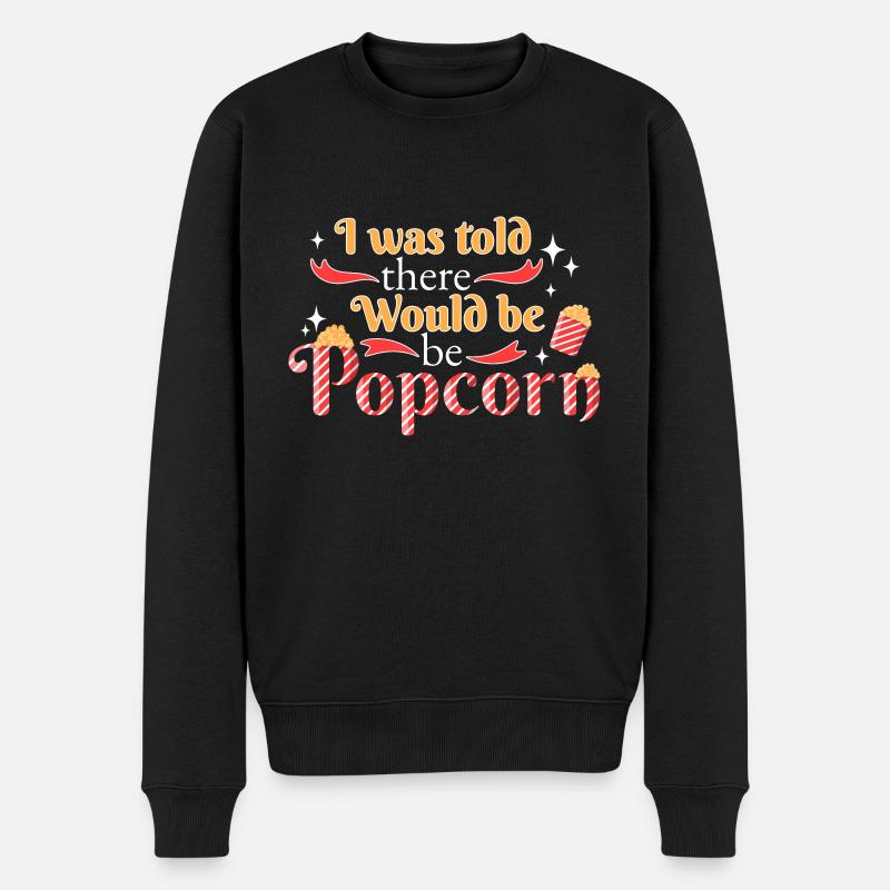 Popcorn - Männer Premium Bio Pullover - Schwarz