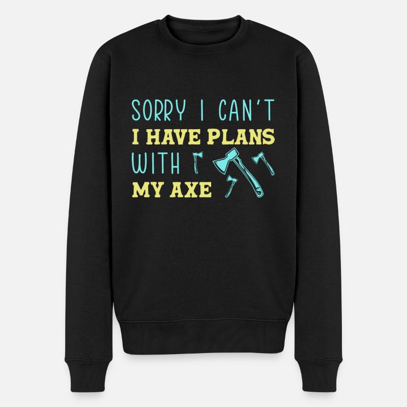 Axe throw axe throwing - Men's Premium Organic Jumper - black