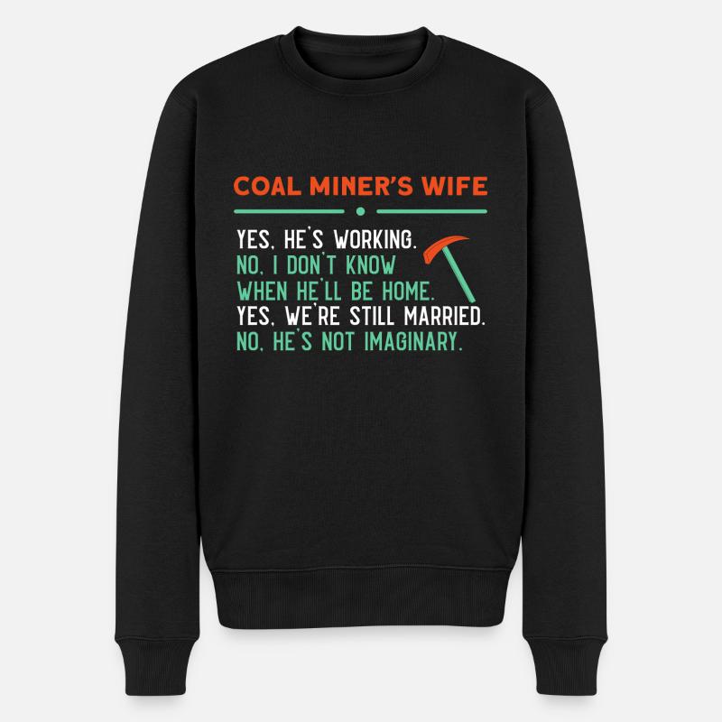 Mineurs de mines - Pull Premium bio Homme - noir