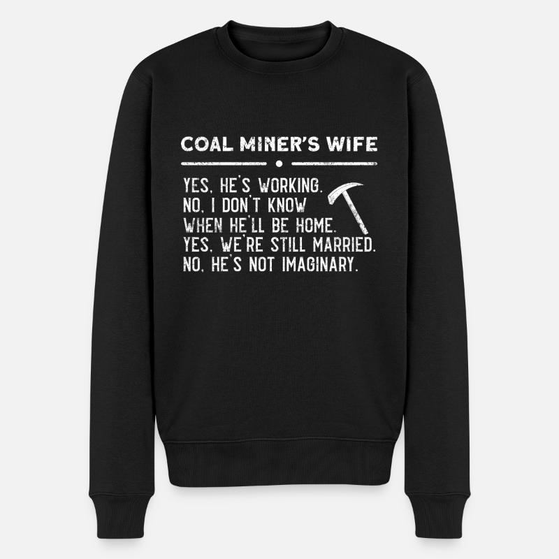 Mine Minenarbeiter - Männer Premium Bio Pullover - Schwarz