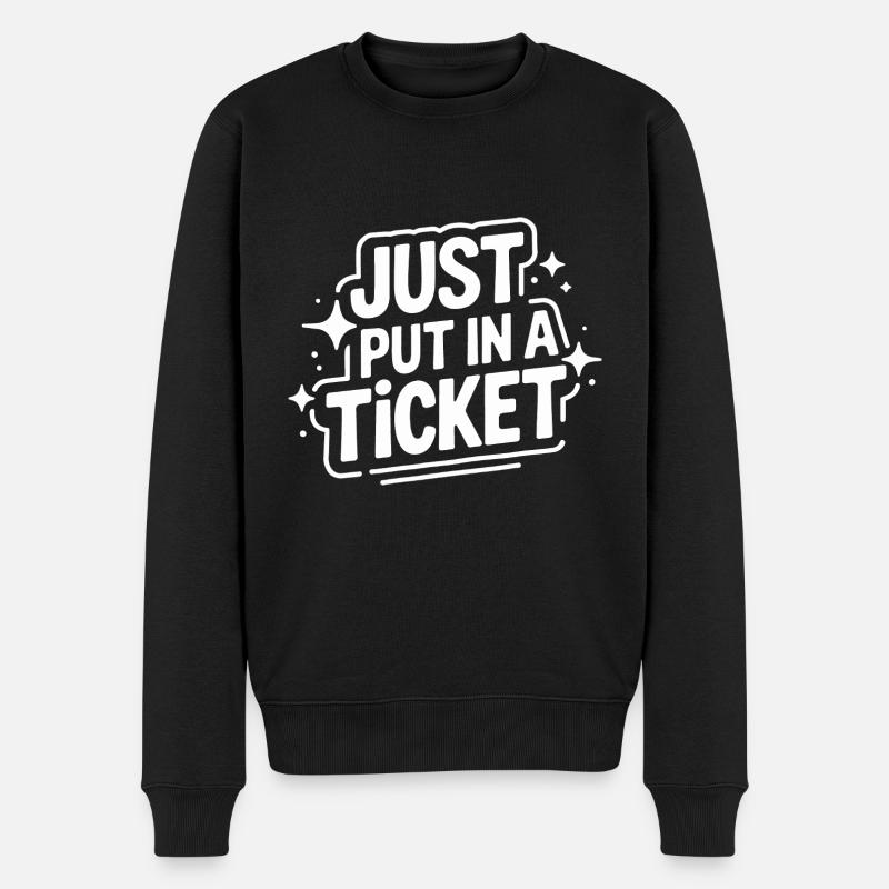 Technischer Support Computerfreak Nerd - Männer Premium Bio Pullover - Schwarz
