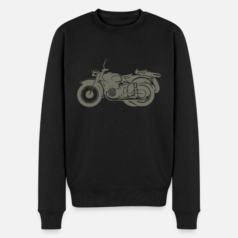 Dnepr MT12 Russisches Mot - Männer Premium Bio Pullover - Schwarz