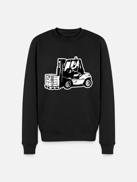 Forklift / fork lift - Men's Premium Organic Jumper - black