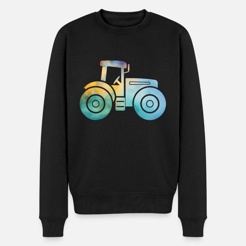 Traktor - Männer Premium Bio Pullover - Schwarz