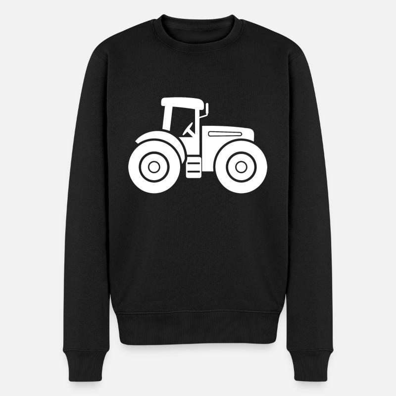 Traktor - Männer Premium Bio Pullover - Schwarz