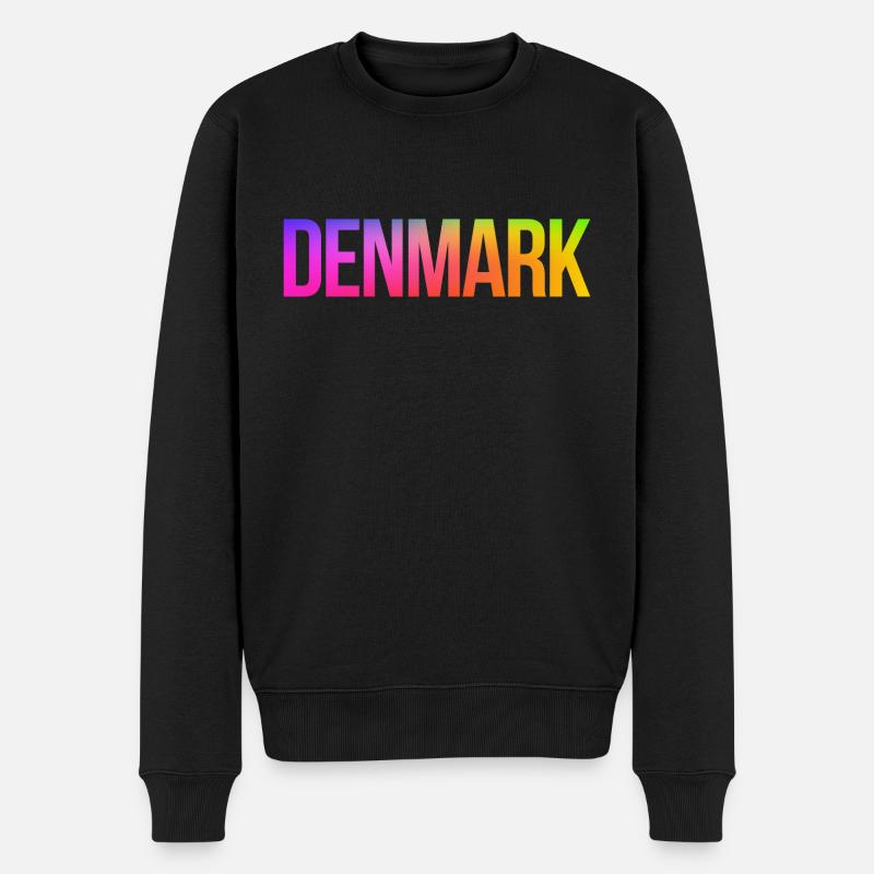 Dänemark Stolz - Männer Premium Bio Pullover - Schwarz