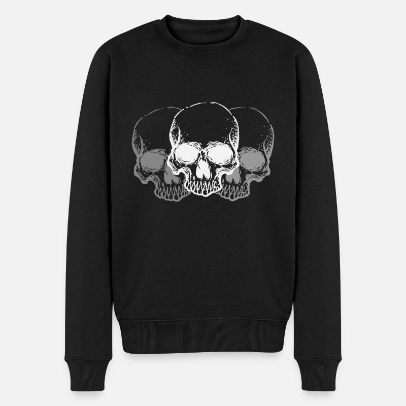 Crânes - Pull Premium bio Homme - noir