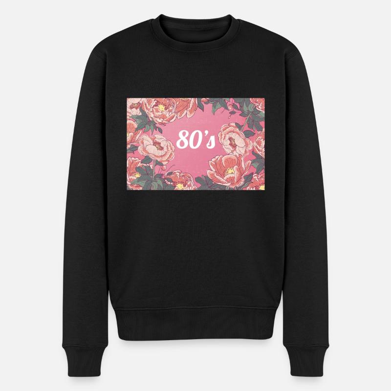 80er Jahre - Männer Premium Bio Pullover - Schwarz