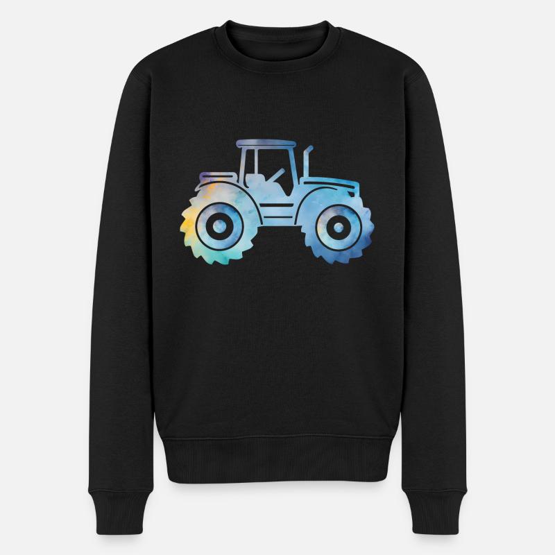 Traktor - Männer Premium Bio Pullover - Schwarz