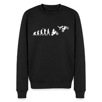 Motorcycle Motorcross Evolution - Men's Premium Organic Jumper - black - Front - Nico (187cm)