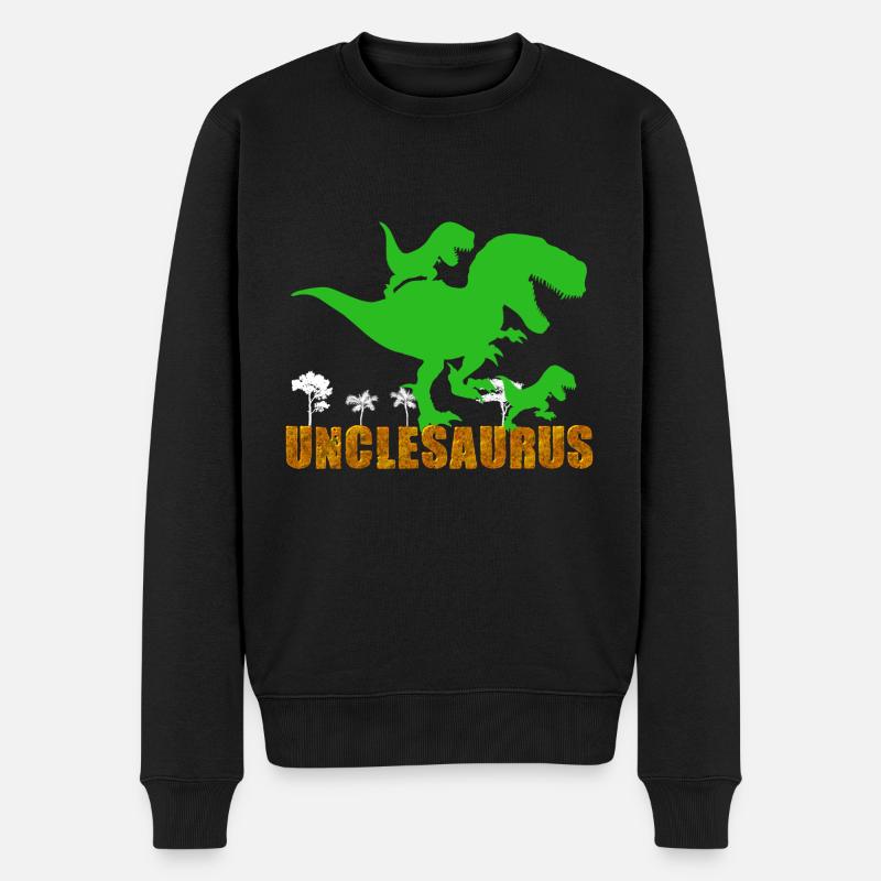 Unclesaurus Oncle Dinosaure - Pull Premium bio Homme - noir
