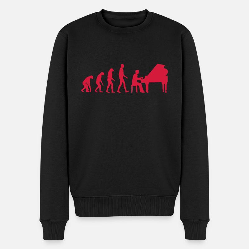 piano evolution - Pull Premium bio Homme - noir