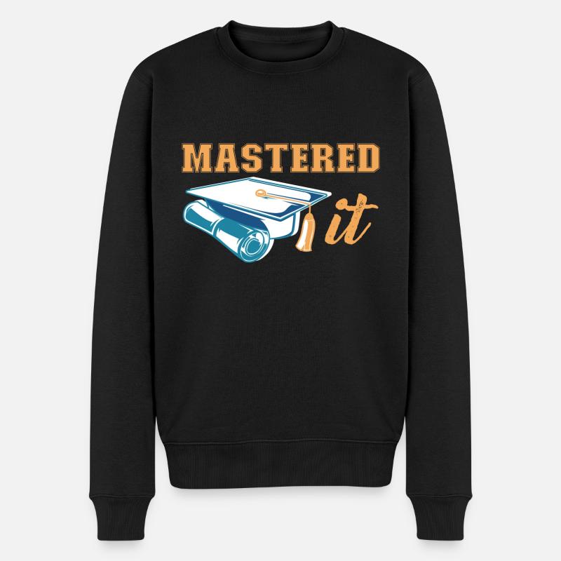 Master-Abschluss Absolvent Graduierung Master Grad - Männer Premium Bio Pullover - Schwarz