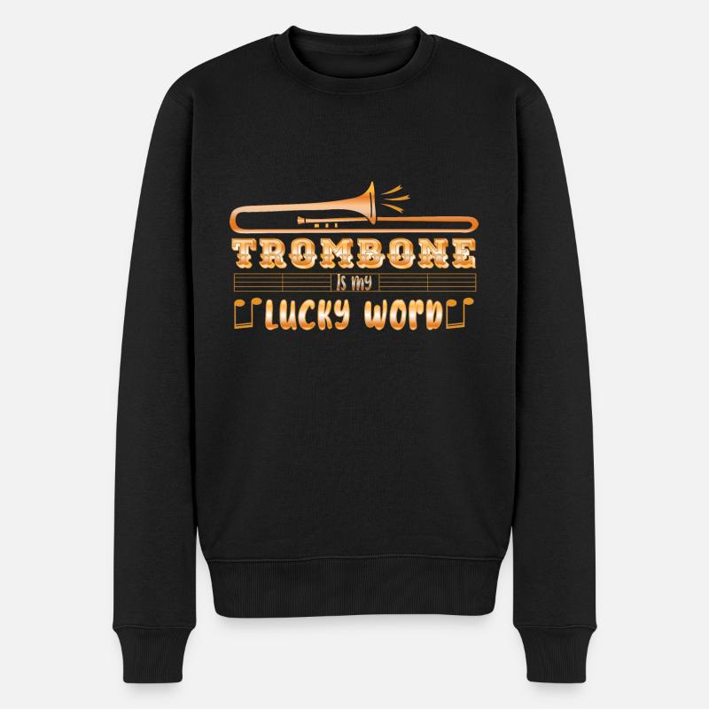 Tromboniste trombone - Pull Premium bio Homme - noir