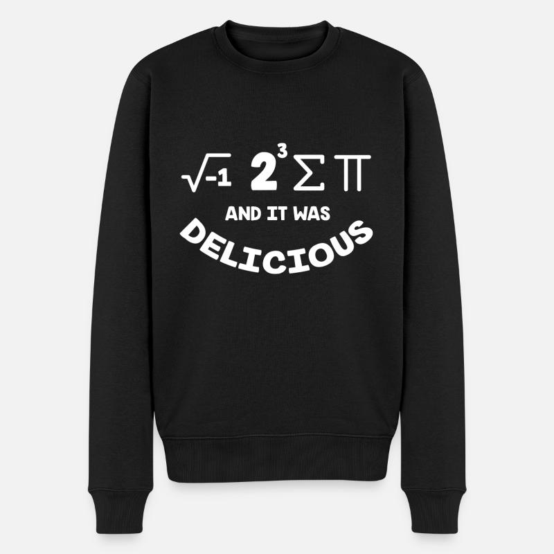 Ich aß etwas PU-Mathe-Lehrer-Mathematiker-Geschenk-Idee - Männer Premium Bio Pullover - Schwarz
