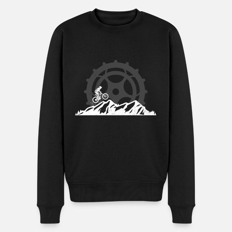 Mountainbike MTB Biking Extremsport Biker Geschenk - Männer Premium Bio Pullover - Schwarz