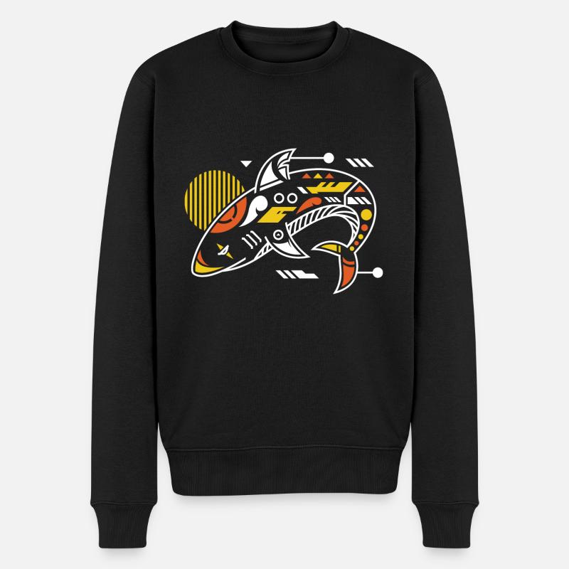 Requin Graphique - Pull Premium bio Homme - noir