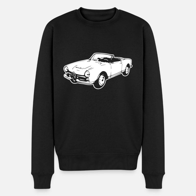 Oldtimer Alfa Spider - Männer Premium Bio Pullover - Schwarz