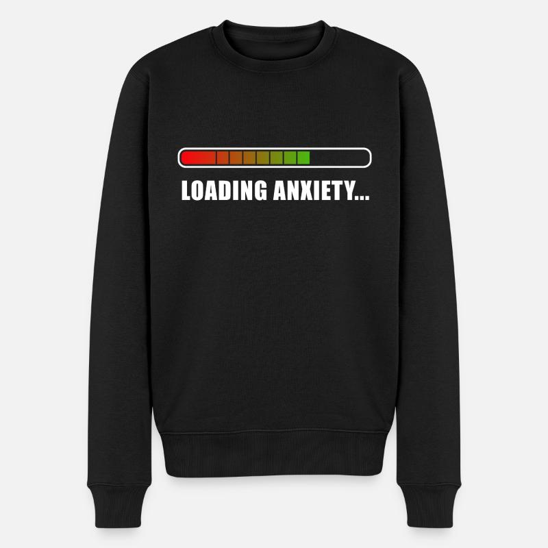 Loading Anxiety... - Men's Premium Organic Jumper - black