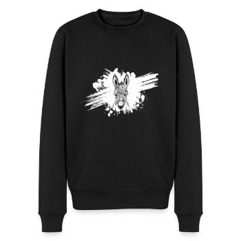 Esel Emil Skizze - Männer Premium Bio Pullover - Schwarz - Vorne - Nico (187cm)