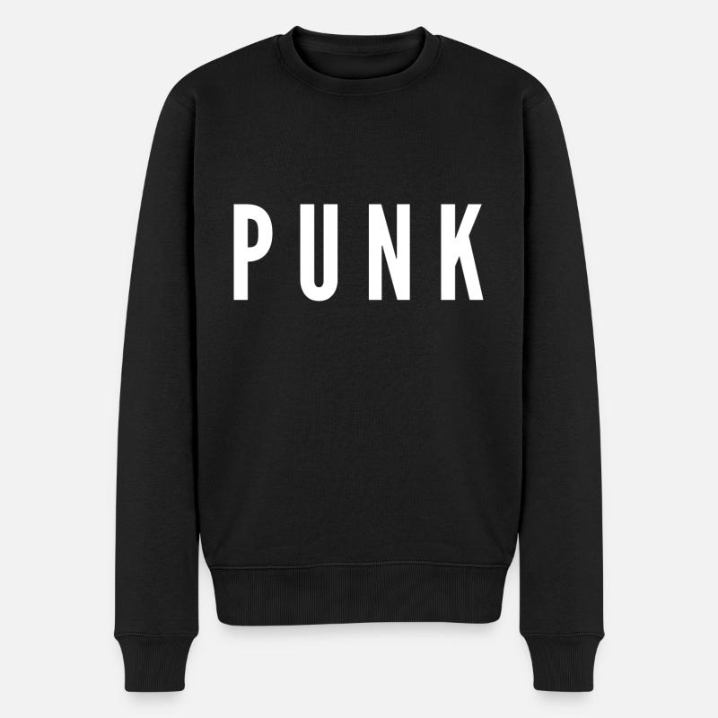 punk - Pull Premium bio Homme - noir