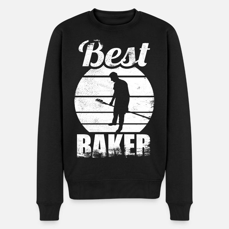 Bester Bäcker - Männer Premium Bio Pullover - Schwarz