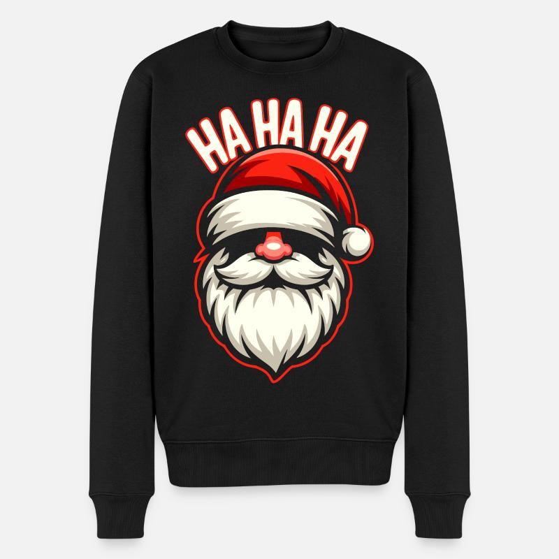 Santa Laugh HAHA Design - Pull Premium bio Homme - noir