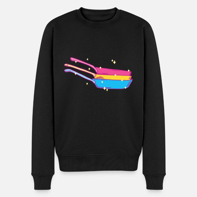 Kitchen pan stack Pansexual - Men's Premium Organic Jumper - black