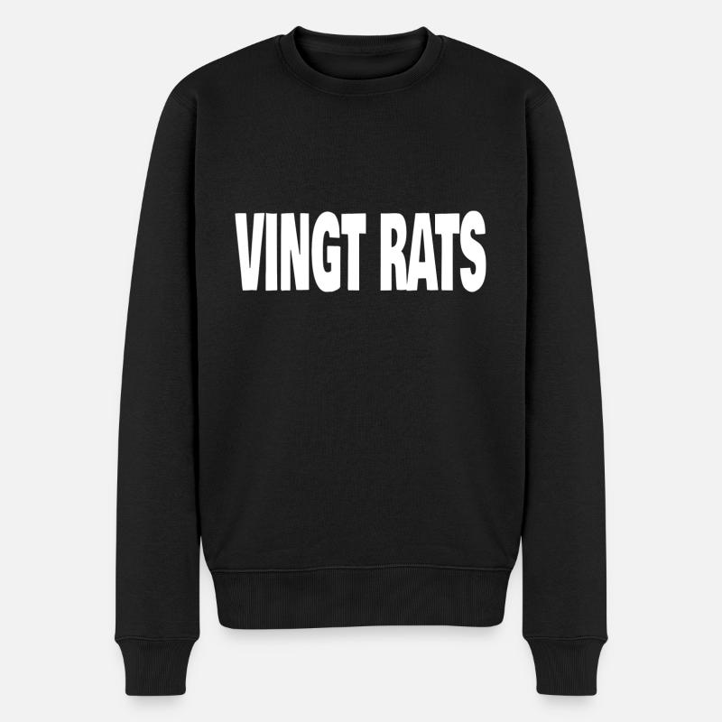 vingt rats - Pull Premium bio Homme - noir