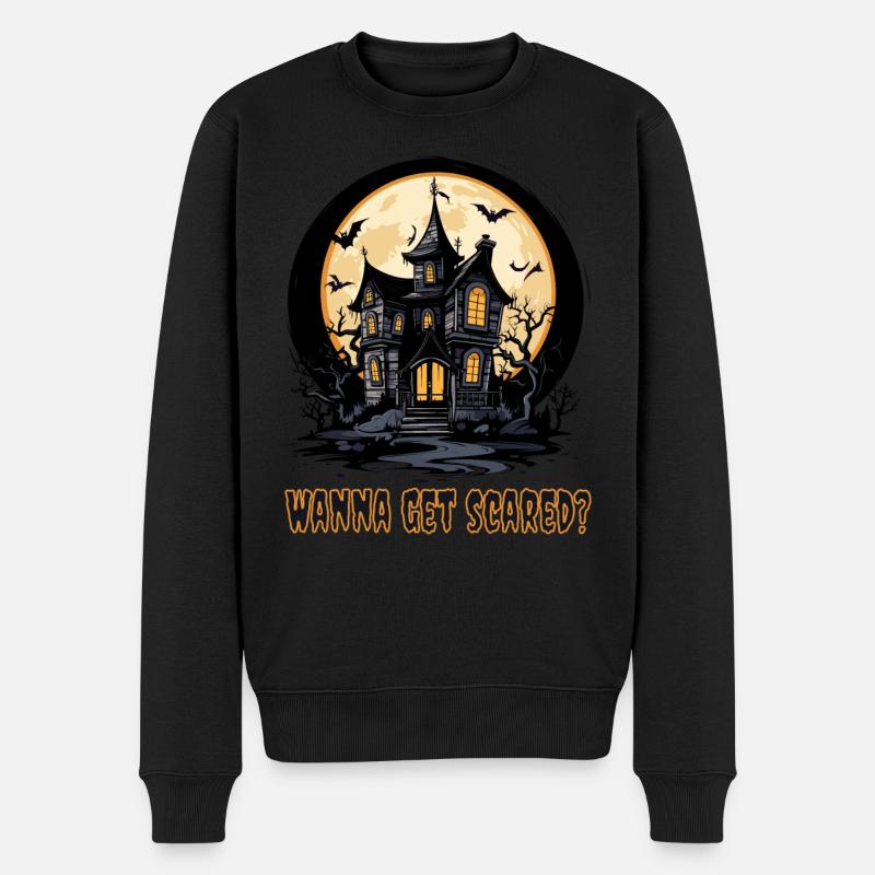 Maison hantée - Halloween - Pull Premium bio Homme - noir
