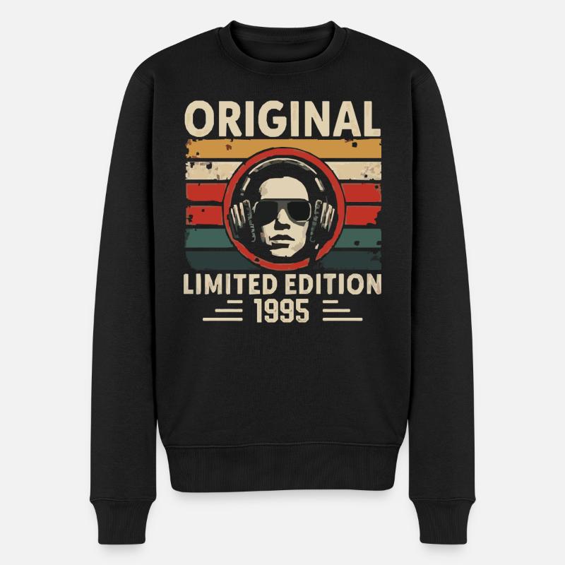 Original 1995 Retro Jubiläum 1995 Jahrgang 1995 - Männer Premium Bio Pullover - Schwarz