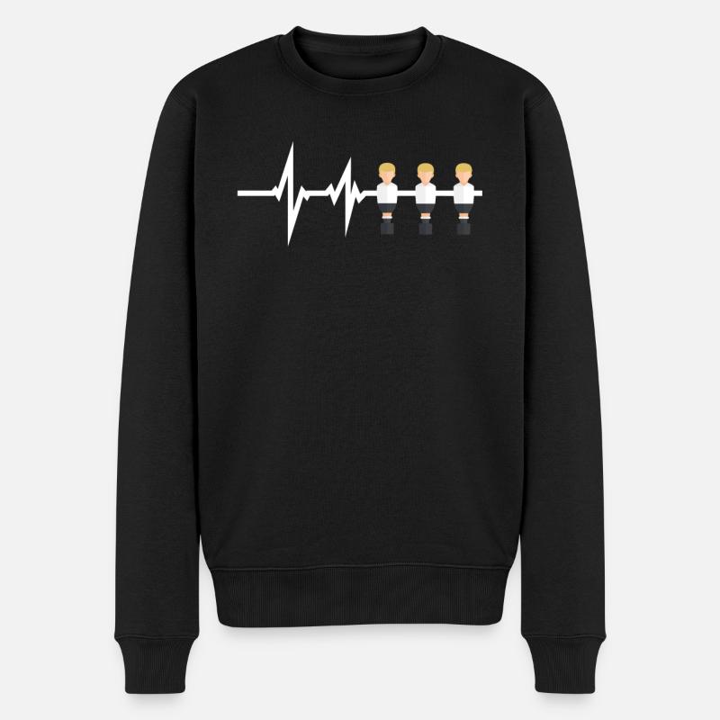 Geschenkidee Tischfussball Kicker Design - Männer Premium Bio Pullover - Schwarz