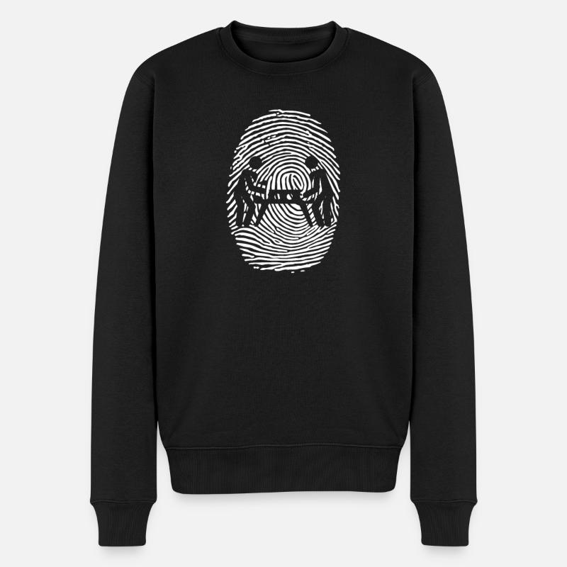 Geschenkidee Tischfussball Kicker Design - Männer Premium Bio Pullover - Schwarz