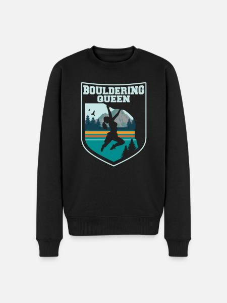 Bouldering - Men's Premium Organic Jumper - black