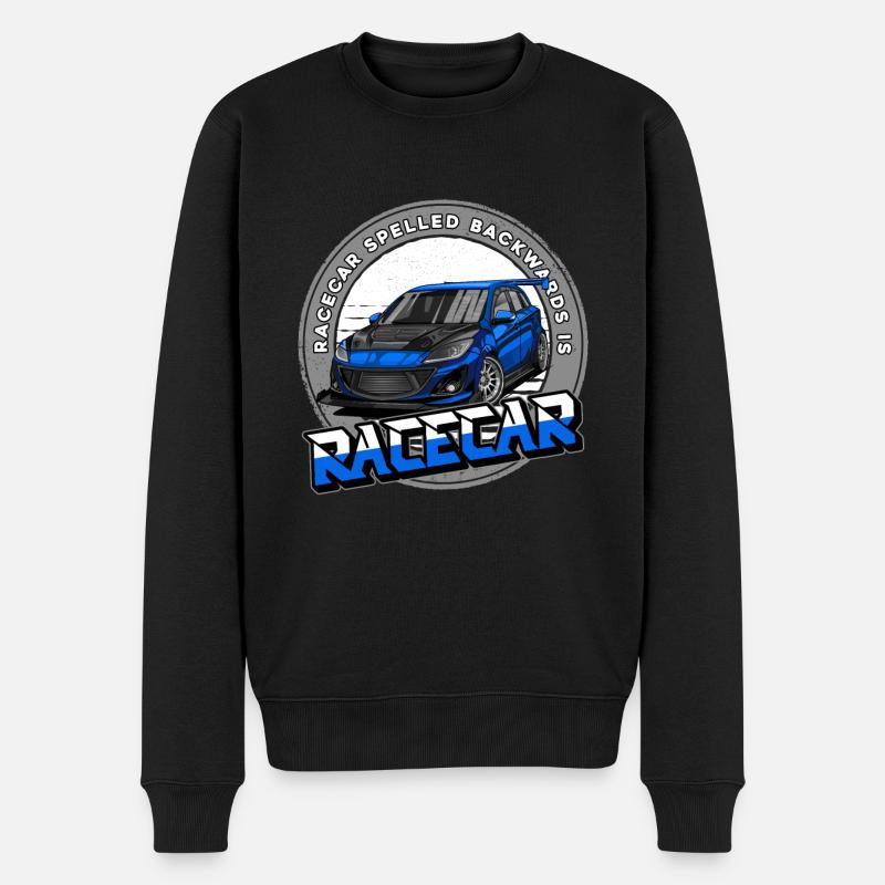 Rennwagen Rennauto - Männer Premium Bio Pullover - Schwarz