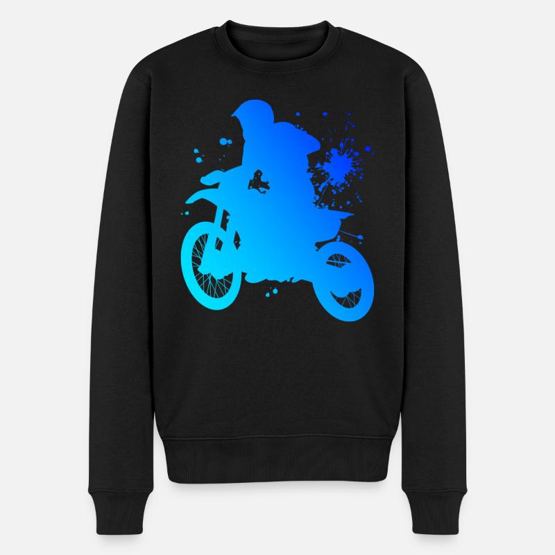 Damen Herren Dirt Biker Dirt Bike Freestyle Motocr - Männer Premium Bio Pullover - Schwarz